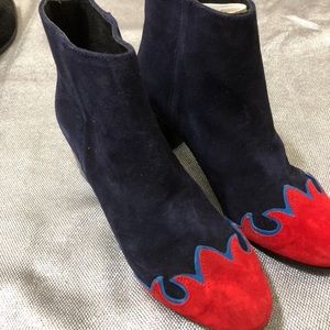 Free People fire suede booties size 38